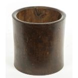 A CHINESE HARDWOOD CYLINDRICAL PLANTER