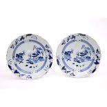 A GOOD PAIR OF LARGE CHINESE BLUE AND WHITE CHARGERS