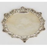 A GEORGE III STYLE SILVER SALVER