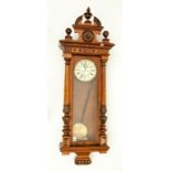 A GOOD LATE 19TH CENTURY WALNUT-CASED WALL CLOCK