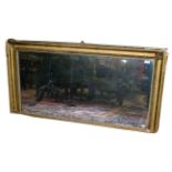 A 19TH CENTURY GILT OVERMANTEL