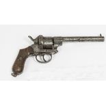 A SIX-SHOT PIN FIRE LEFAUCHEUX REVOLVER