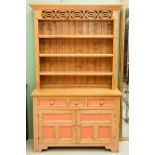 A GOOD PINE KITCHEN DRESSER