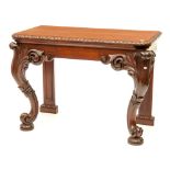 A GOOD VICTORIAN MAHOGANY SERVING OR SIDE TABLE