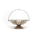 A LATE VICTORIAN SILVER CAKE BASKET