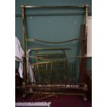 A HEAVY BRASS CANOPY BED