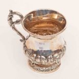 AN IRISH VICTORIAN SILVER CHRISTENING CUP