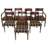 A MATCHED SET OF EIGHT GEORGE III DINING CHAIRS