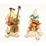 A PAIR OF DERBY STYLE PORCELAIN FIGURES