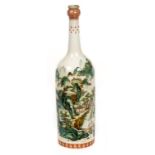 A 19TH CENTURY CHINESE FAMILLE VERTE BOTTLE VASE