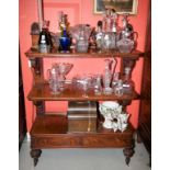 A VICTORIAN THREE TIER MAHOGANY DUMBWAITER