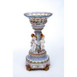 A LARGE MEISSEN STYLE PORCELAIN TABLE CENTRE