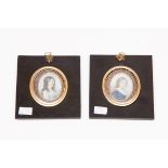 LATE 18TH CENTURY ENGLISH SCHOOL, a miniature oval portrait, 'A Young Boy Wearing Blue Jacket with