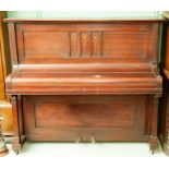 #### WITHDRAWN#####A MAHOGANY CASED ART DECO UPRIGHT IRON-FRAME PIANO