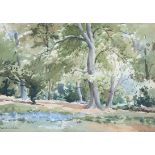 MAURICE CANNING WILKS (R.U.A R.H.A. 1910-1984), 'Woodland Scene', watercolour, signed lower left,