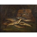 ATTRIBUTED TO ALFRED FREDERICK ROLFE (1815-1907), 'Fishing Bag and the Day’s Catch on a
