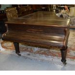 A VICTORIAN ROSEWOOD CASED MID-SIZED GRAND PIANO, by John Broadwood and Sons of London, with 44" (