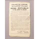 A FRAMED COPY OF POBLACHT NA H'EIREANN