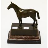 A BRONZE STUDY OF A RACE HORSE