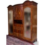 A LARGE EDWARDIAN WARDROBE