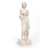 A COMPOSITION MARBLE FIGURE