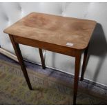 A RECTANGULAR MAHOGANY SIDE TABLE