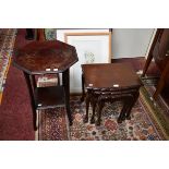 A NEST OF THREE MAHOGANY OCCASIONAL TABLES