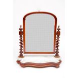 A VICTORIAN SWING-FRAME MAHOGANY DRESSING TABLE MIRROR