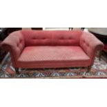 #### withdrawn####A LATE VICTORIAN MAHOGANY CHESTERFIELD SETTEE