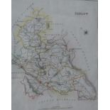 A 19TH CENTURY HAND-COLOURED MAP OF COUNTY CARLOW