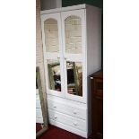 A PAIR OF MODERN WHITE WARDROBES,