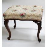 #### WITHDRAWN###A VICTORIAN SERPENTINE SHAPED ROSEWOOD STOOL