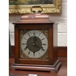 A GEORGIAN STYLE CHIMING BRACKET CLOCK