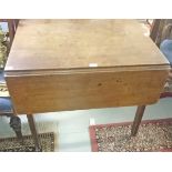 A 19TH CENTURY MAHOGANY DROP LEAF PEMBROKE TYPE TABLE