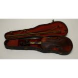 AN OLD FRENCH CASED VIOLIN