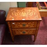 A DUTCH STYLE MARQUETRY PETITE COMMODE