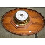 A BRASS SHIPS BAROMETER