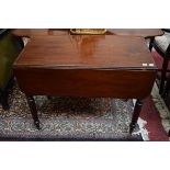 A 19TH CENTURY MAHOGANY DROP LEAF PEMBROKE TABLE