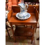 A 19TH CENTURY MAHOGANY WASH STAND