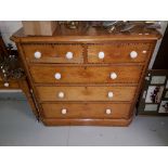 A LATE VICTORIAN STAINED PINE BEDROOM SUITE