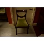 A VERY ATTRACTIVE REGENCY PERIOD MAHOGANY SIDE CHAIR