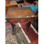 A WILLIAM IV PERIOD FOLD-OVER ROSEWOOD GAMES TABLE