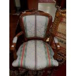 A FRENCH FAUTEUIL OR ARMCHAIR