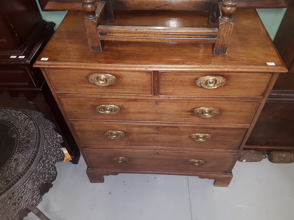 A REGENCY PERIOD MAHOGANY CHEST