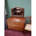 A MAHOGANY DRESSING TABLE