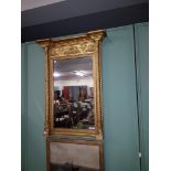 A 19TH CENTURY GILT PIER MIRROR