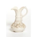 A SECOND PERIOD BELLEEK ABERDEEN JUG VASE