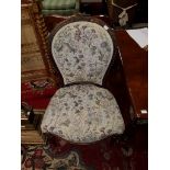 AN ATTRACTIVE LATE NINETEENTH CENTURY WALNUT FAUTIL OR OPEN ARMCHAIR