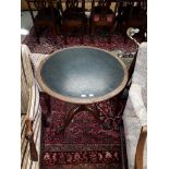 A GEORGIAN PERIOD CIRCULAR MAHOGNAY FLIP-TOP CENTRE TABLE