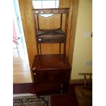 A 19TH CENTURY MAHOGANY TWO-TIER WASH STAND